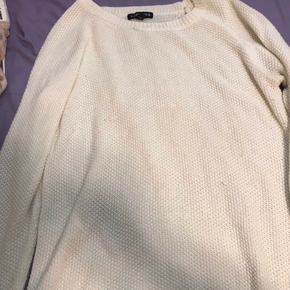 A Express soft white sweater